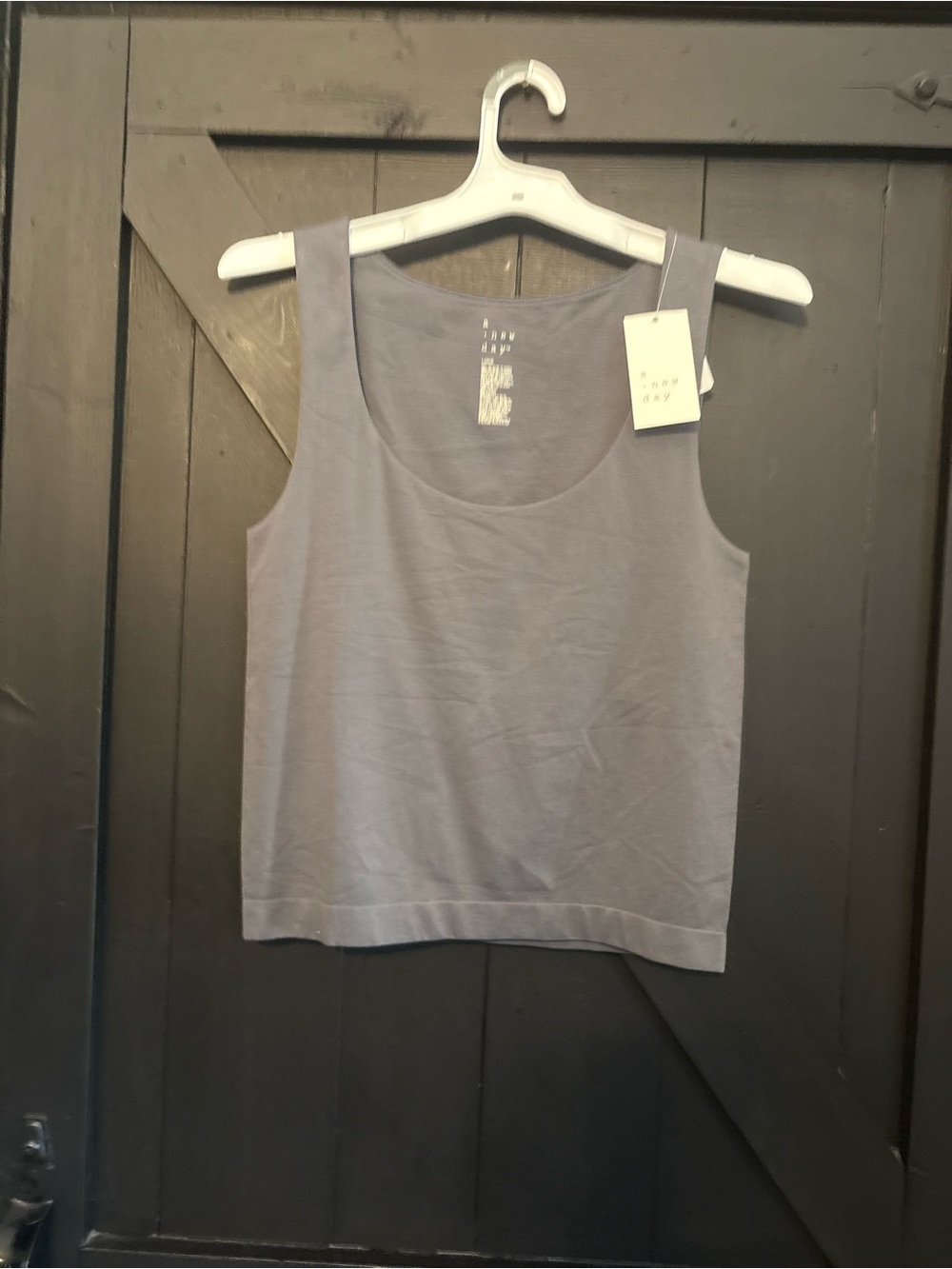 a new day Gray Scoop Neck Tank Top